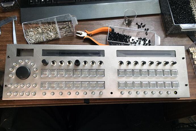 Assembly test of unpainted SEQ v4+ case , left handed jogwheel