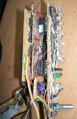 Control Board - 2x DinX4, 1x DoutX4 stacked (side view)