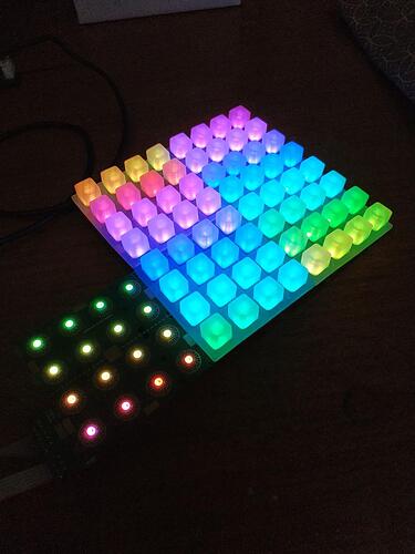 MIDIbox Trelli in 8x8 Matrix (+1x 4x4) ;-)