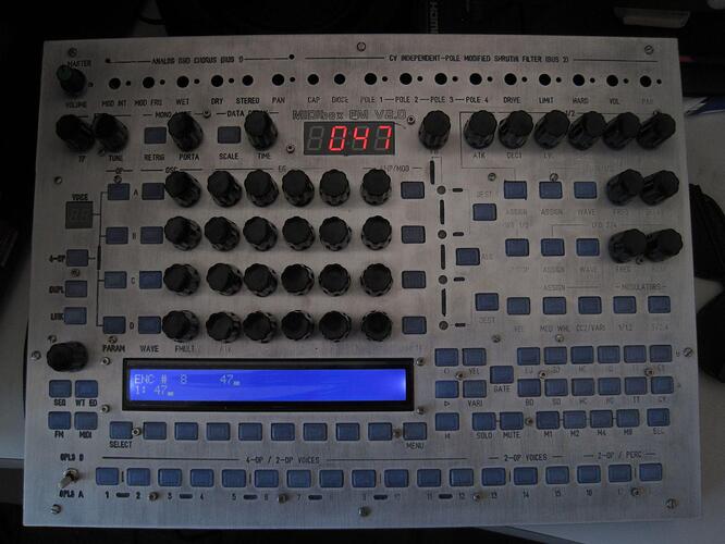 MIDIbox FM V2.0 Prototype--Fixed LED display row/column swapping
