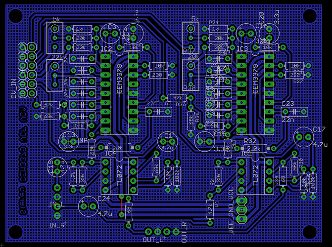 CEM3379 Stereo VCF PCB v0.3