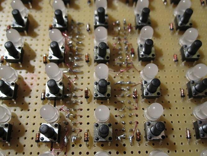 ...and to connect the matrix wires