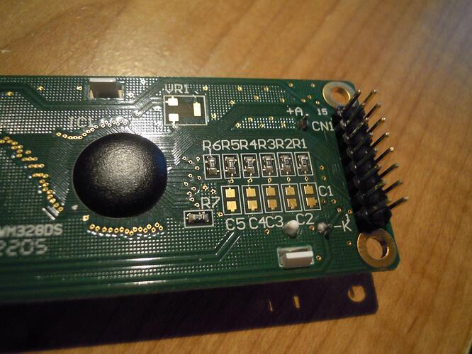 Back of the LCD PCB