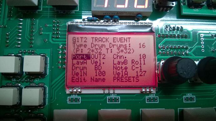 MB909 track event screen