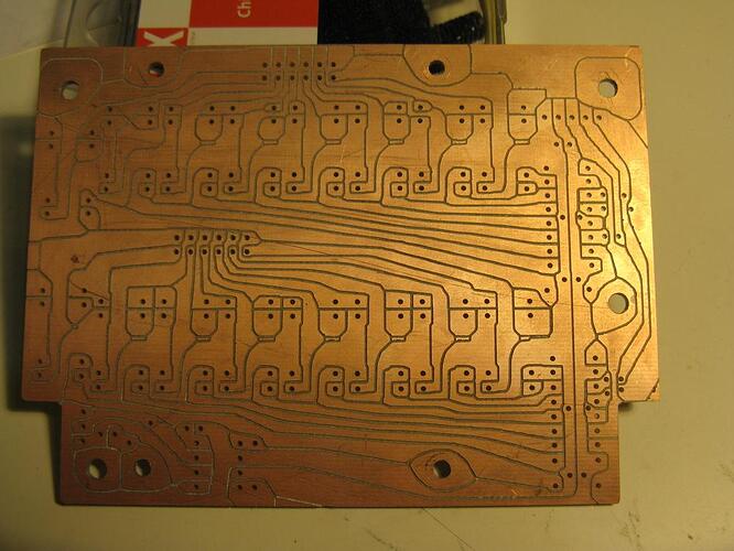 self-made Voronoi-CNC-milled PCB