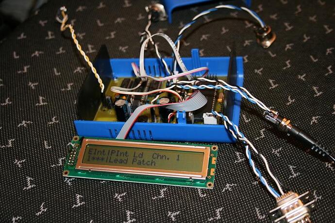 inside the box, powered on