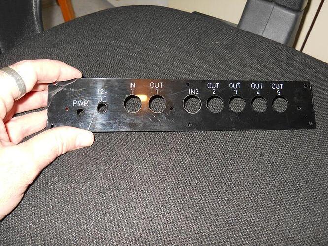 Hand drilled and engraved lexan backpanel