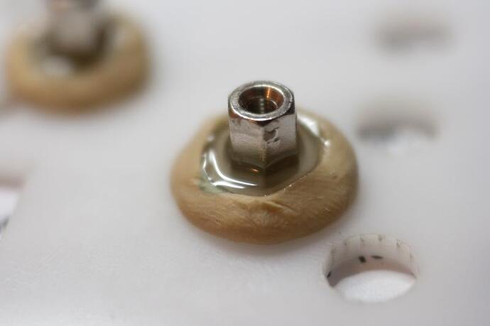 plasticine mold filled with epoxy