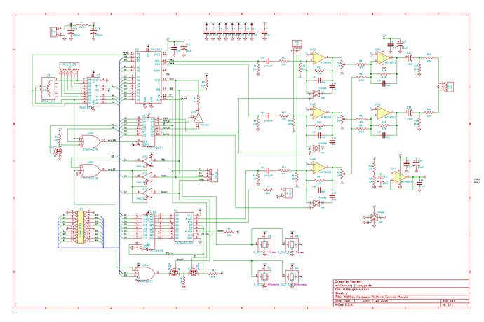 OLD VERSION MBHP_Genesis module schematic (rev. 1e1, for use with boards rev. 1e)