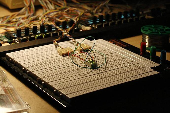 SEQ BPM LED digit on a breadboard :-)
