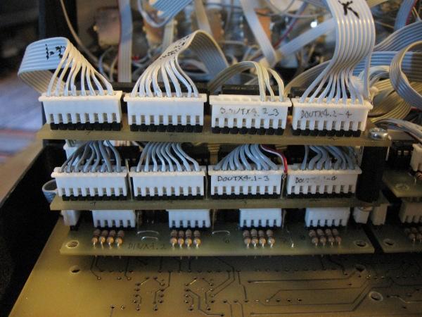 Pile of DIN/DOUT modules.